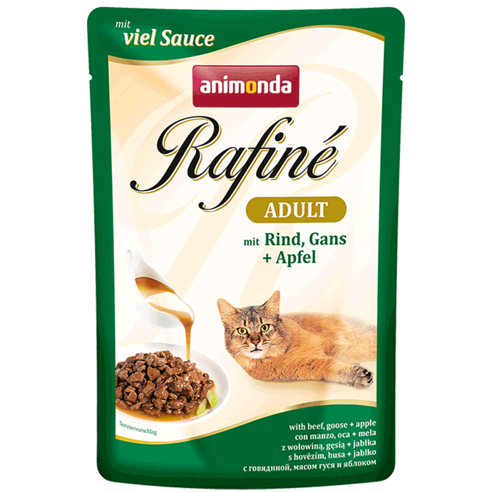 Консервы Rafine Soupe Adult (с говядиной, гусем и яблоком) для кошек и котят