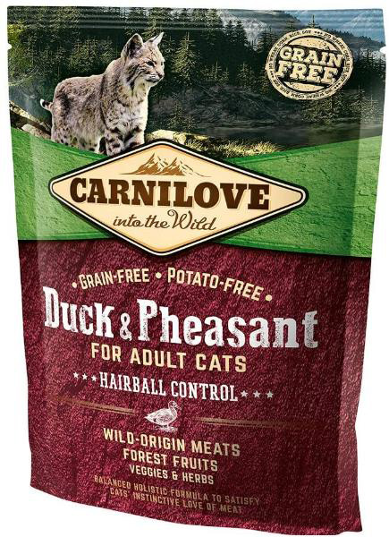Сухой корм Carnilove for Adult Cats Hairball Control (Утка и фазан) для кошек и котят