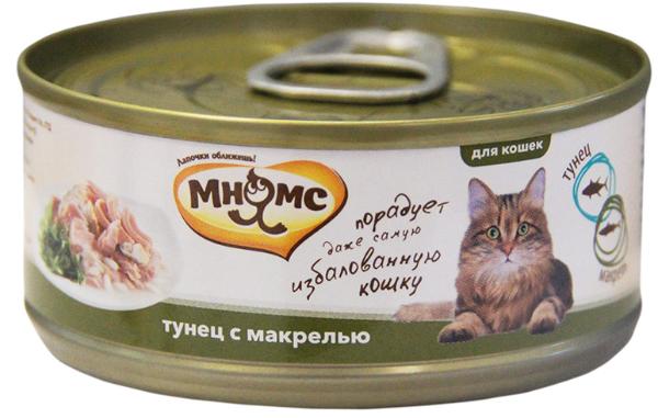 Консервы Мнямс Консервы Тунец с макрелью в нежном желе для кошек и котят