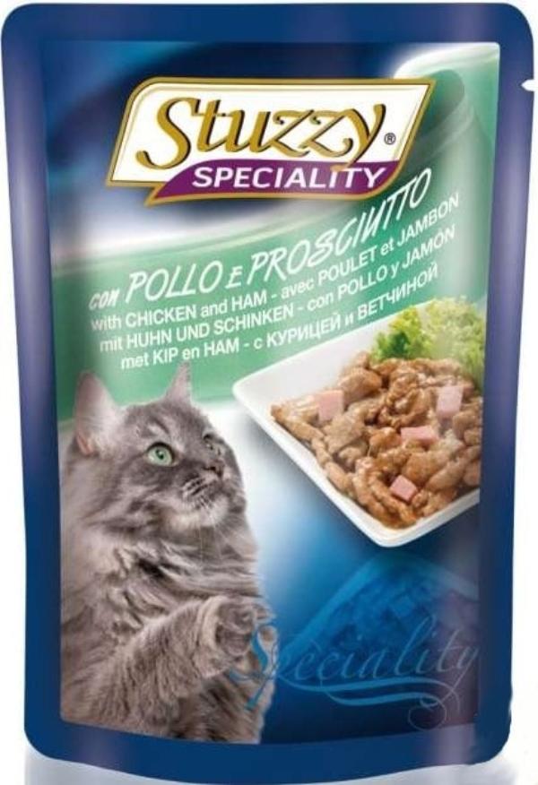 Консервы Stuzzy Speciality Cat Пауч (курица/ветчина) для кошек и котят