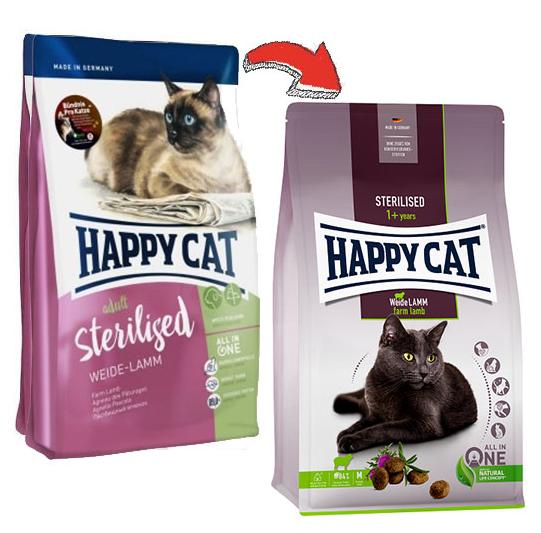 Сухой корм Happy Cat Adult Sterilised (Ягненок) для кошек и котят