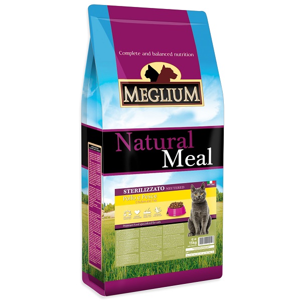 Сухой корм Meglium Сat Neutered (Курица, рыба, говядина) для кошек и котят