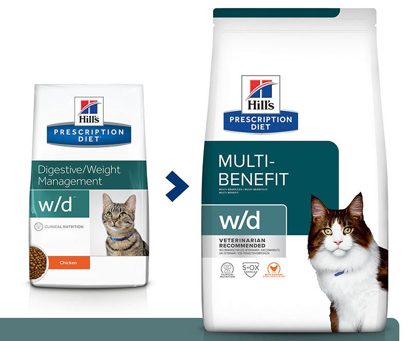 Сухой корм Hill's Prescription Diet w/d Digestive/Weight Management для кошек (Курица) для кошек и котят