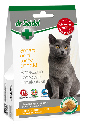 Лакомство Dr. Seidel Snacks Лакомство для кошек для красивой шерсти для кошек и котят