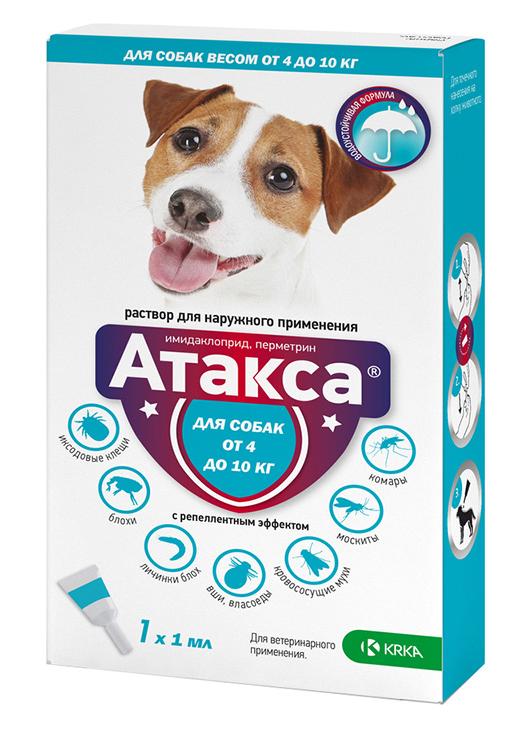 KRKA Капли АТАКСА для собак от 4 до 10 кг