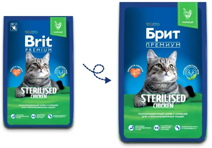 Брит Премиум Cat Sterilised (Курица)