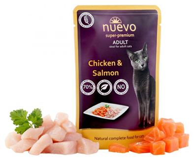 Консервы Nuevo Adult Chicken & Salmon для кошек и котят