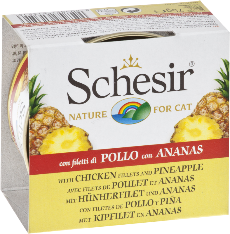 Консервы Schesir Chicken Pineapple (Цыпленок, ананас) для кошек и котят
