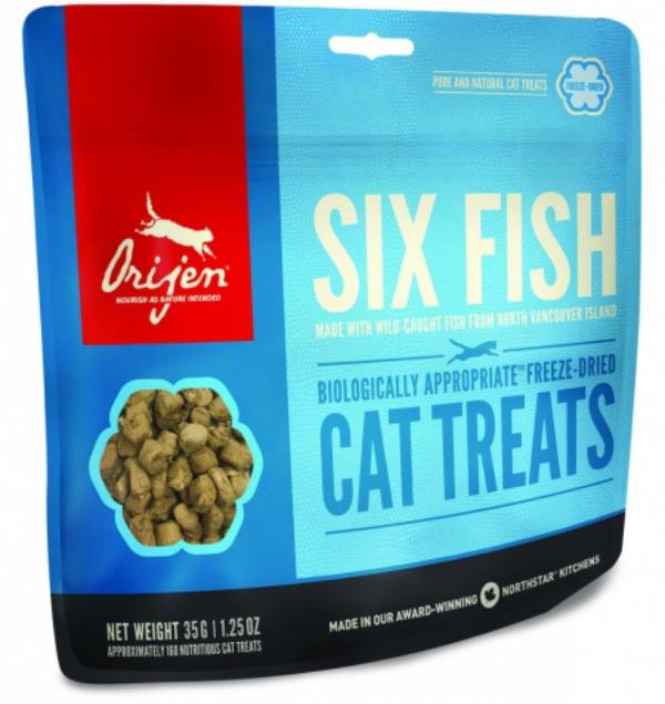 Лакомство Orijen FD Six Fish 35 г (для кошек) для кошек и котят