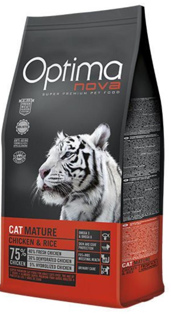 Сухой корм Optima Nova Cat Mature (Курица и рис) для кошек и котят