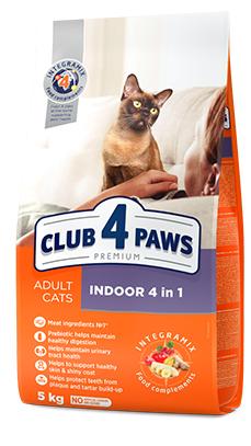 Сухой корм Club 4 Paws для взрослых кошек, живущих в помещении для кошек и котят