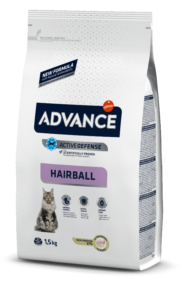 Сухой корм Advance Cat Hairball (Индейка и рис) для кошек и котят