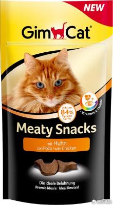 Лакомство GimCat Meaty Snacks с курицей для кошек и котят