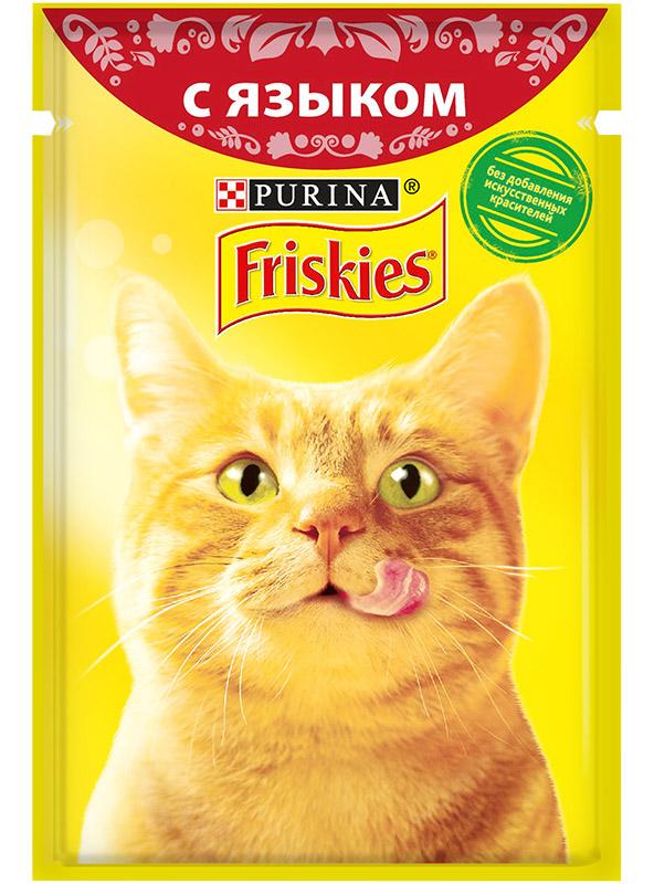 Консервы Friskies для кошек (Язык в подливе) для кошек и котят