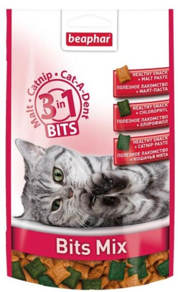 Лакомство Лакомство Beaphar Bits Mix 3in1, 150 г для кошек и котят