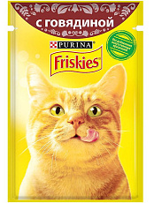 Friskies для кошек (Говядина в подливе)