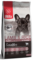 BLITZ Sensitive Puppy (Ягненок, рис)