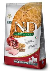 Farmina N&D Ancestral Grain Adult Medium & Maxi (Курица и гранат)