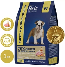 Brit Premium Puppy & Junior Medium (Курица)