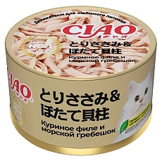 INABA CIAO can Куриное филе с морским гребешком