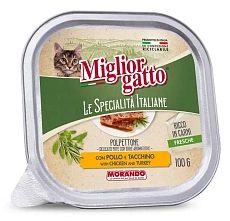 Miglior gatto Le Specialità Italiane Паштет с курицей и индейкой