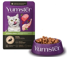 Yumster Sterilized Cat (Кролик с клюквой в соусе)