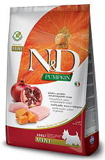 Farmina N&D Pumpkin GF Adult Mini (Тыква, курица, гранат)