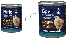 Брит Премиум Консервы для собак (Индейка с уткой)