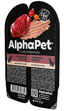AlphaPet Superpremium паштет с говядиной