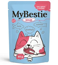 MyBestie Суп для кошек (Тунец, лосось, гребешки)