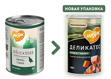 Мнямс Деликатес Паштет из перепёлки с тыквой для щенков