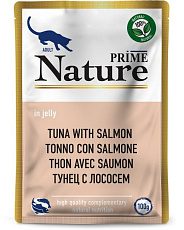 Prime Nature Паучи Тунец с лососем в желе для кошек