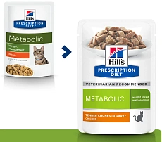 Hill's Prescription Diet Metabolic Влажный корм для кошек (Курица)