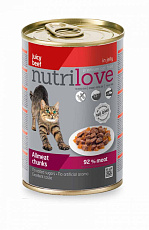 Nutrilove Chunks Cat Beef in jelly