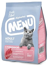 AlphaPet Menu Cat Adult (Говядина)