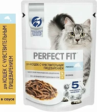  Perfect Fit для кошек с чувствительным пищеварением (Лосось в соусе)