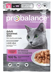 ProBalance Консервированный корм Adult Gourmet Diet (Телятина и ягненок в желе)