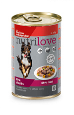 Nutrilove Chunks Dog Beef Liver and Vegetable in jelly