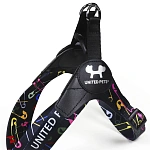 United Pets Шлейка Complete me, черный с разноцветными булавками