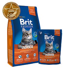 Brit Premium Cat Indoor (Курица и печень)