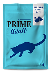 Prime Adult Пауч (Паштет из курицы и говядины) для кошек