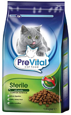 Корм PreVital Dry Cat Sterile