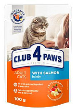 Club 4 Paws Premium для кошек с лососем в желе
