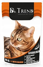 Dr.Trend Консервы для стерилизованных кошек (Лосось)