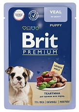Brit Premium Пауч для щенков всех пород (Телятина в соусе)