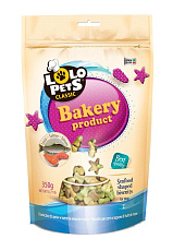 Lolo Pets Печенье для для собак Косточки mix с лососем