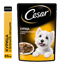 Cesar для взрослых собак (Курица с зелеными овощами)