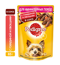 Pedigree для собак миниатюрных пород (Говядина и овощи в соусе)
