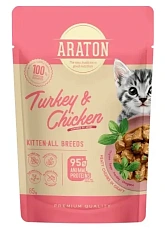 Araton для котят (Курицей и индейкой в соусе)