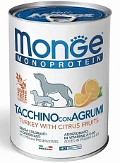 Monge Dog Natural Monoprotein Fruits Паштет из индейки с цитрусовыми